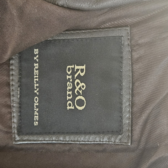 Mens brown leather jacket - Picture 3 of 4